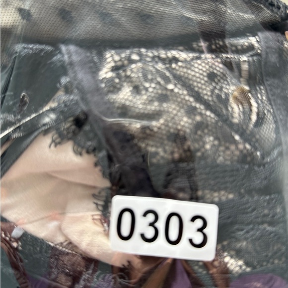 Bebe Lace Overlay Mini Dress Bodycon XS Vintage Y2K - Picture 12 of 12